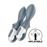 Satisfyer Air Pump Booty 1 Grey Inflatable Anal Vibrator 12 Vibes Butt Plugs - Vibrating